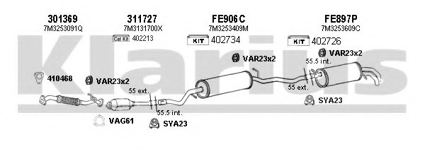 KLARIUS 930989U Exhaust System